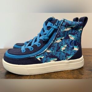 Billy Toddler Boys Blue Sharks Classic Lace Hightops NWT Size toddler 10